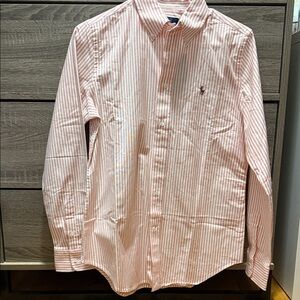 Ralph Lauren Pink Striped Button Down Shirt